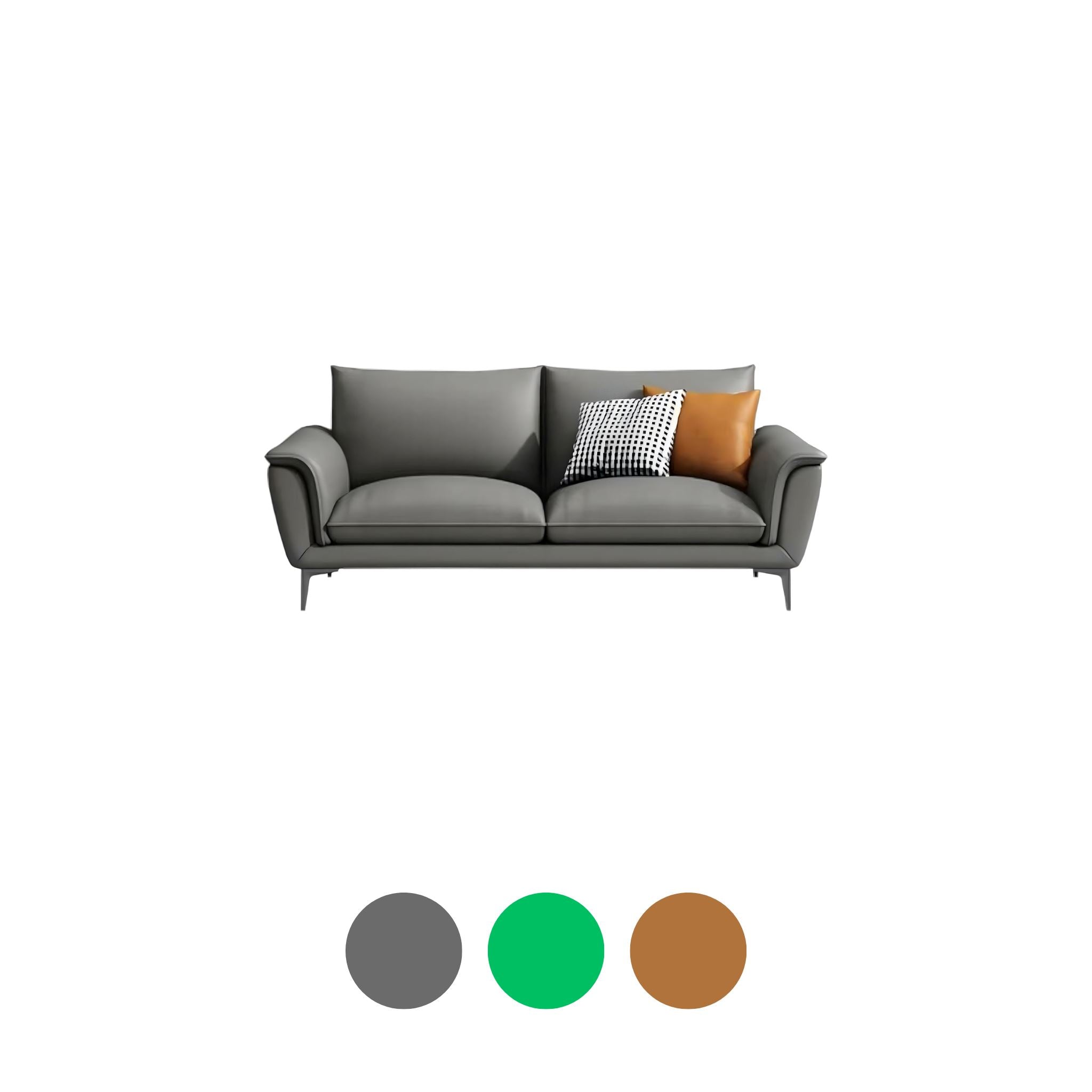 Solange Sofa Sofas Charcoal Grey 165cm 