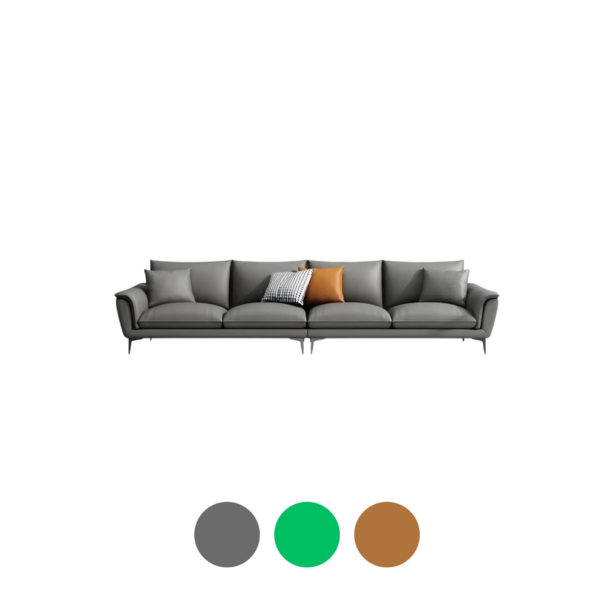 Solange Sofa Sofas Charcoal Grey 215cm 