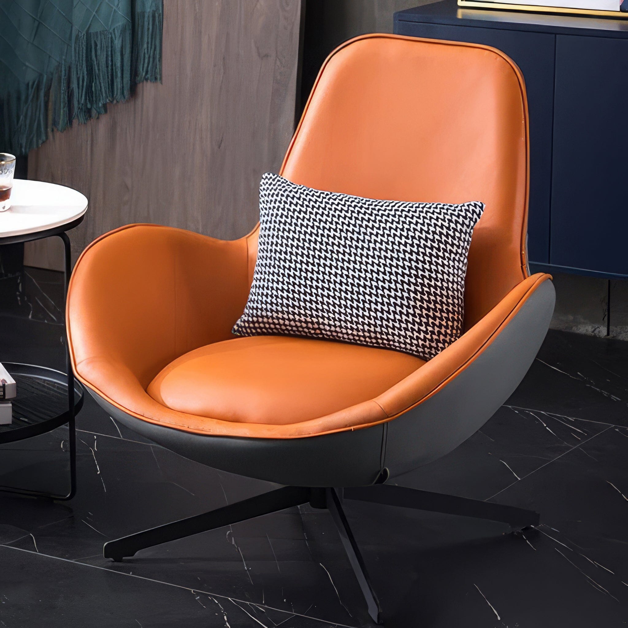 Thérèse Occasional Chair Chair Orange + Grey 