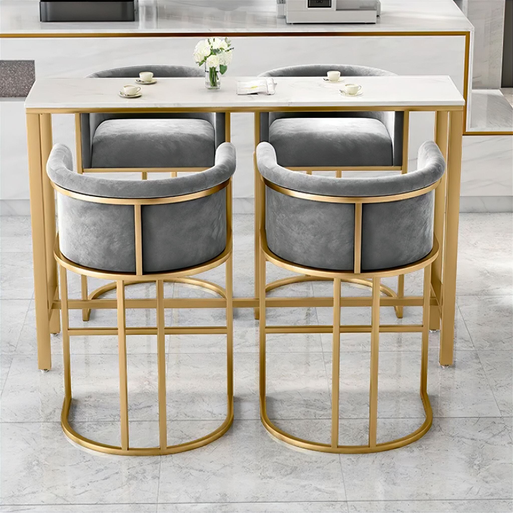 Tommaso Bar Stool Grey 