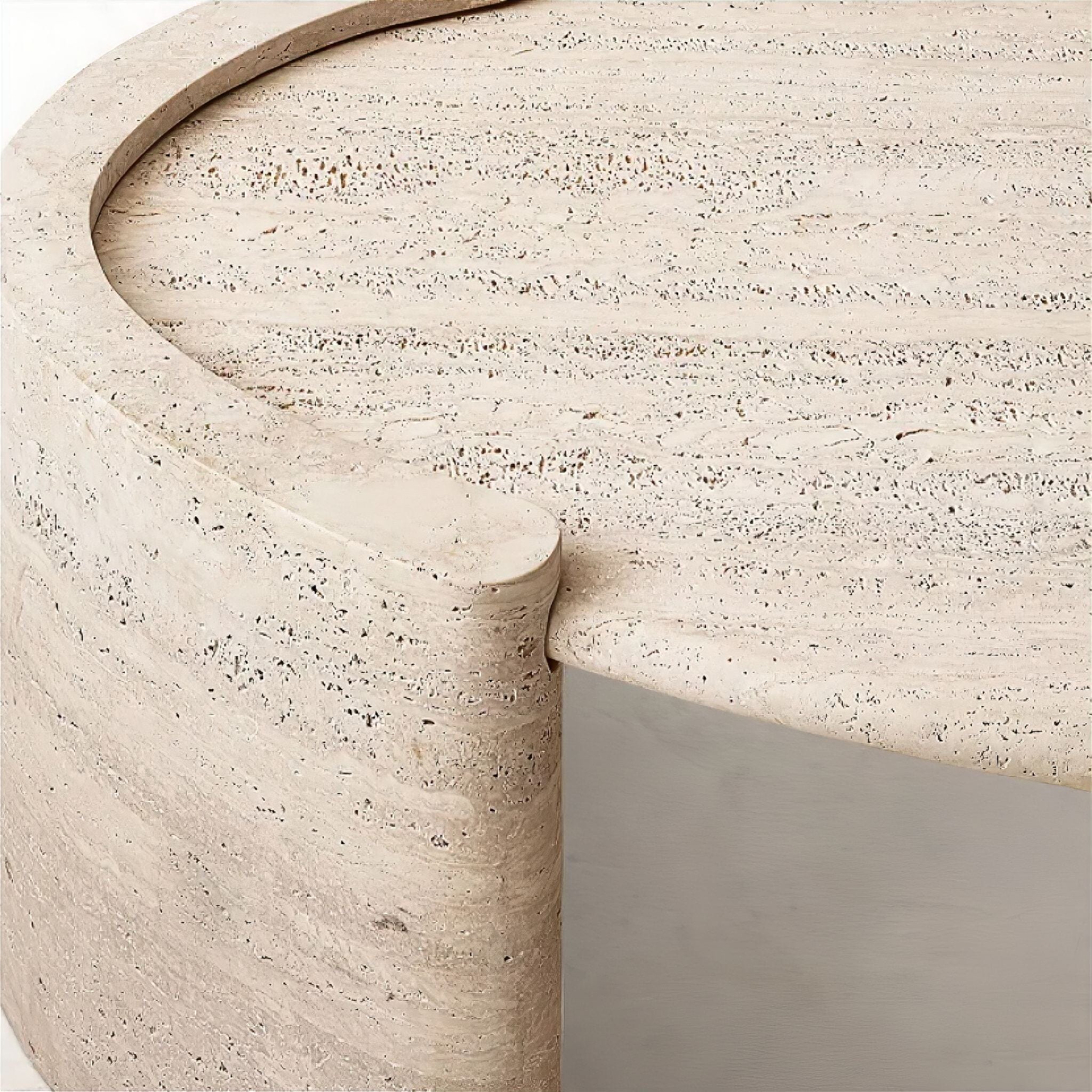 Violette Travertine Coffee Table 