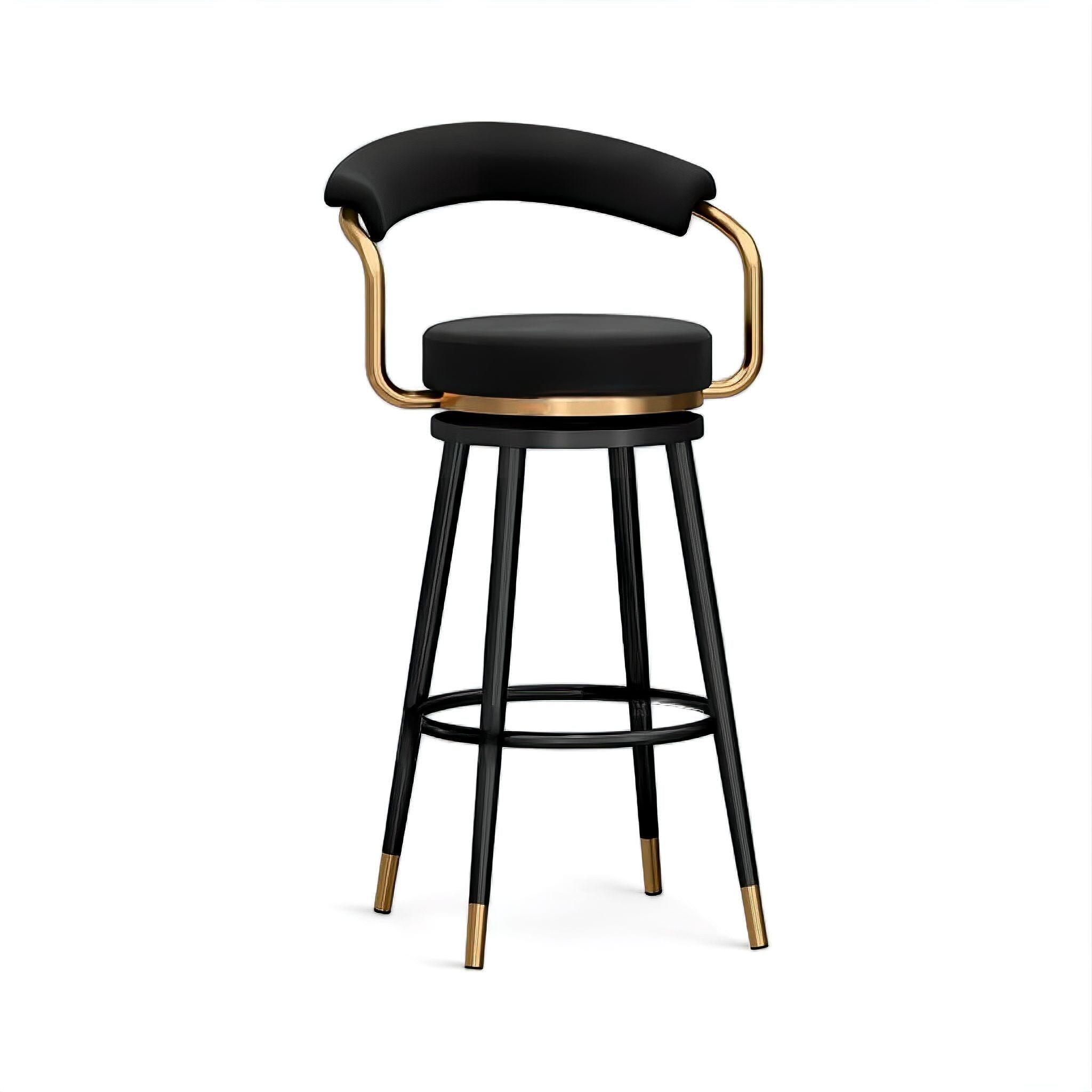 Vivienne Bar Stool Black + Black 65cm 