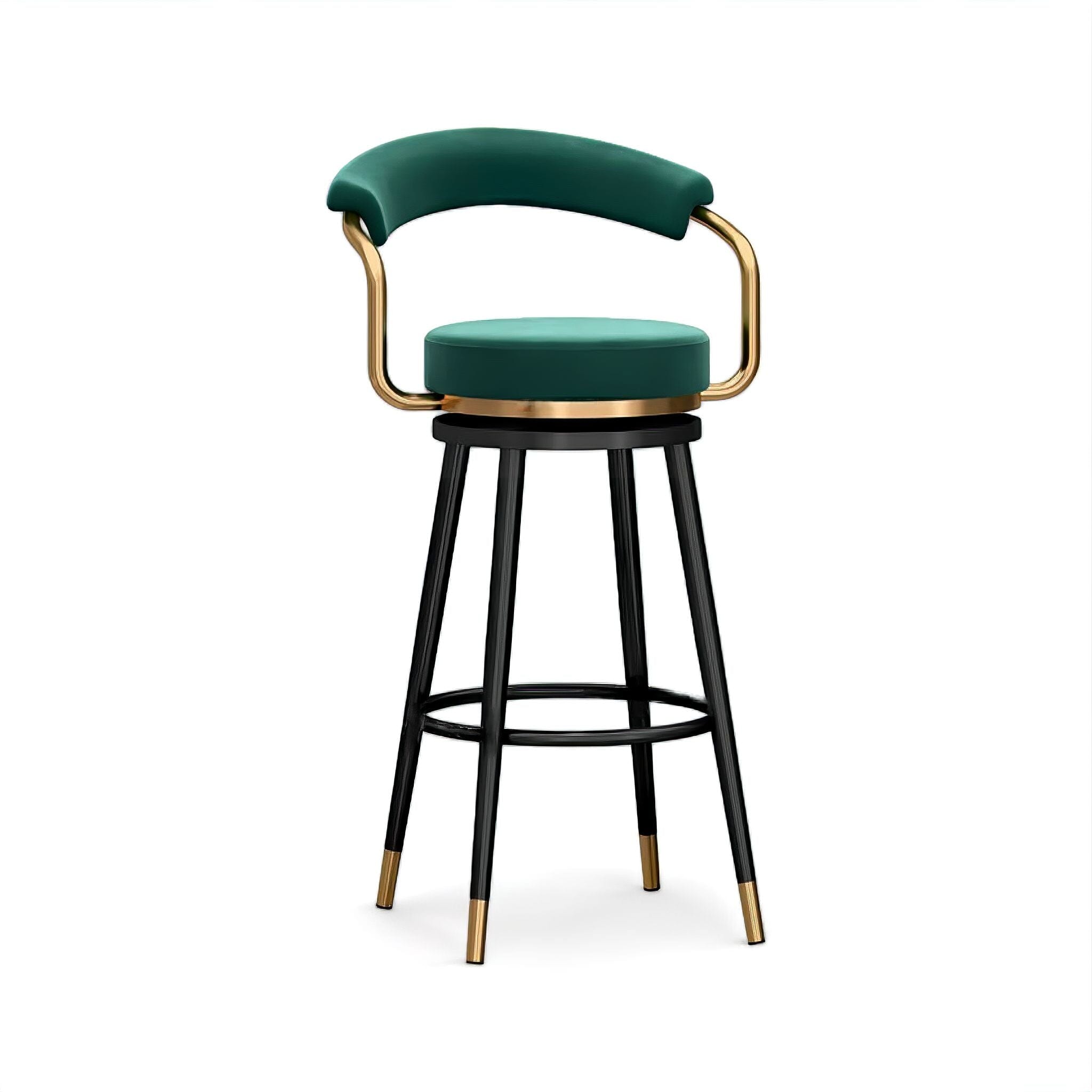 Vivienne Bar Stool Green + Black 65cm 