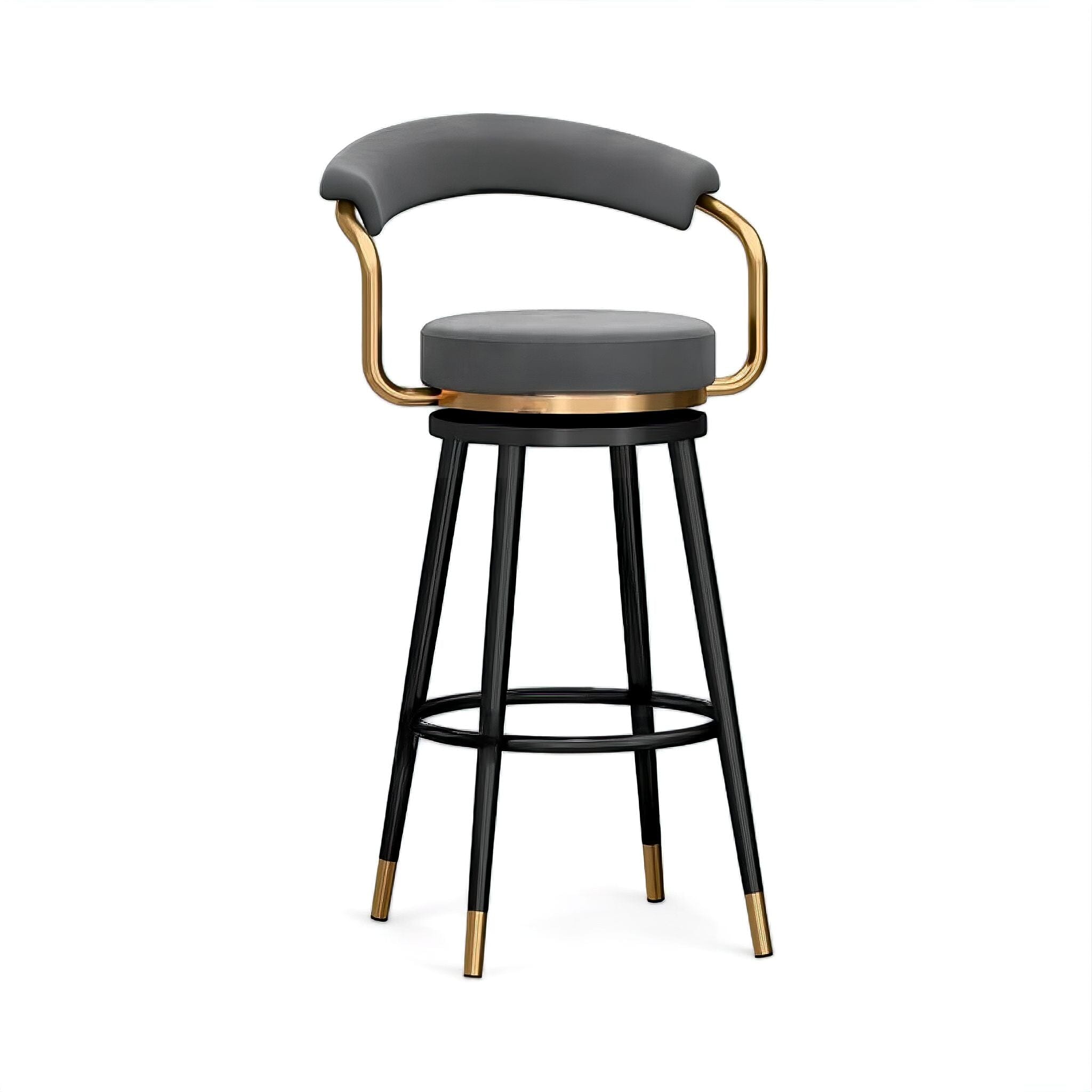 Vivienne Bar Stool Grey + Black 65cm 