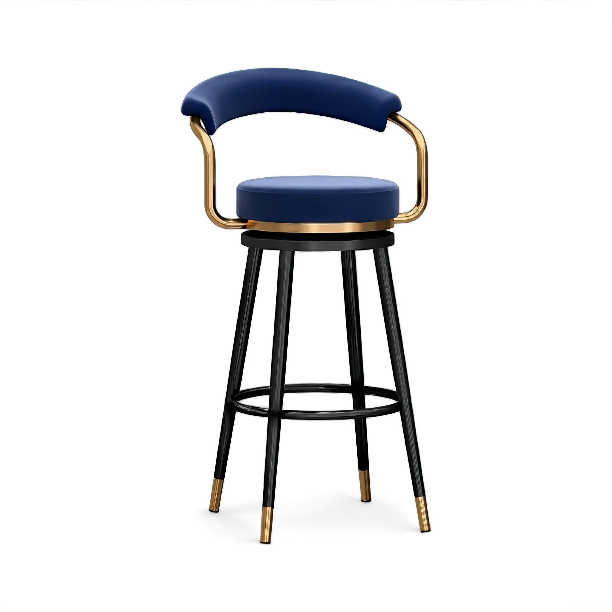 Vivienne Bar Stool Navy + Black 65cm 