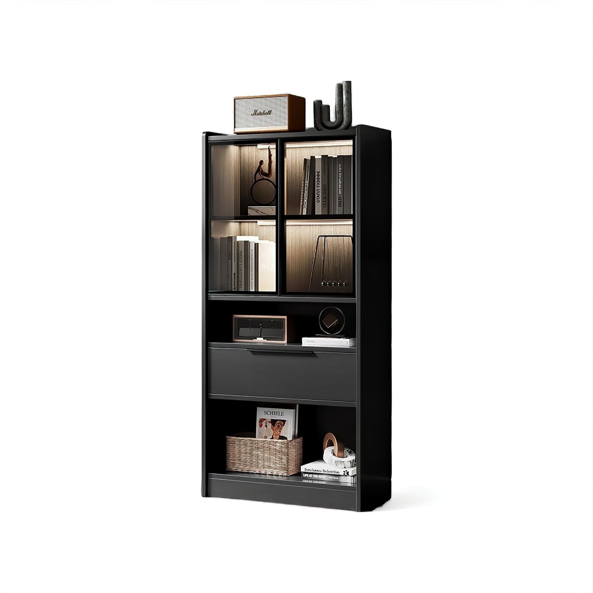 Wilhelm Bookshelf Black Medium 