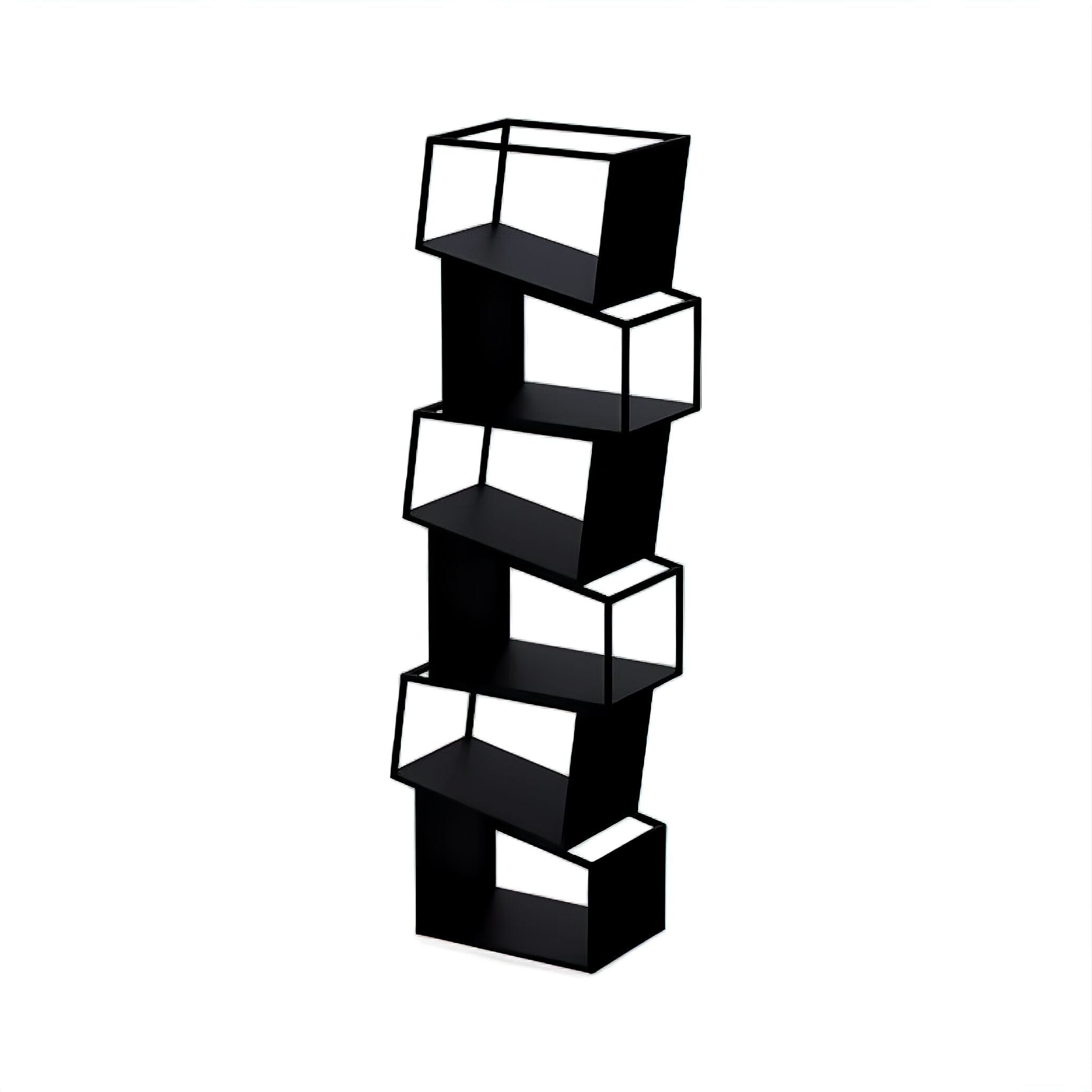 Zane Bookshelf Black 6 x Shelves 