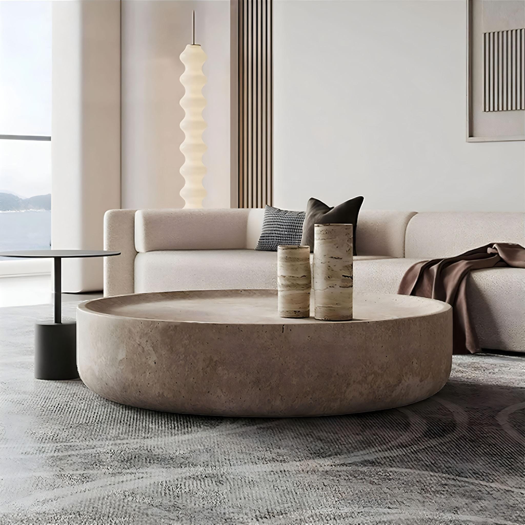 Zariah Travertine Coffee Table 